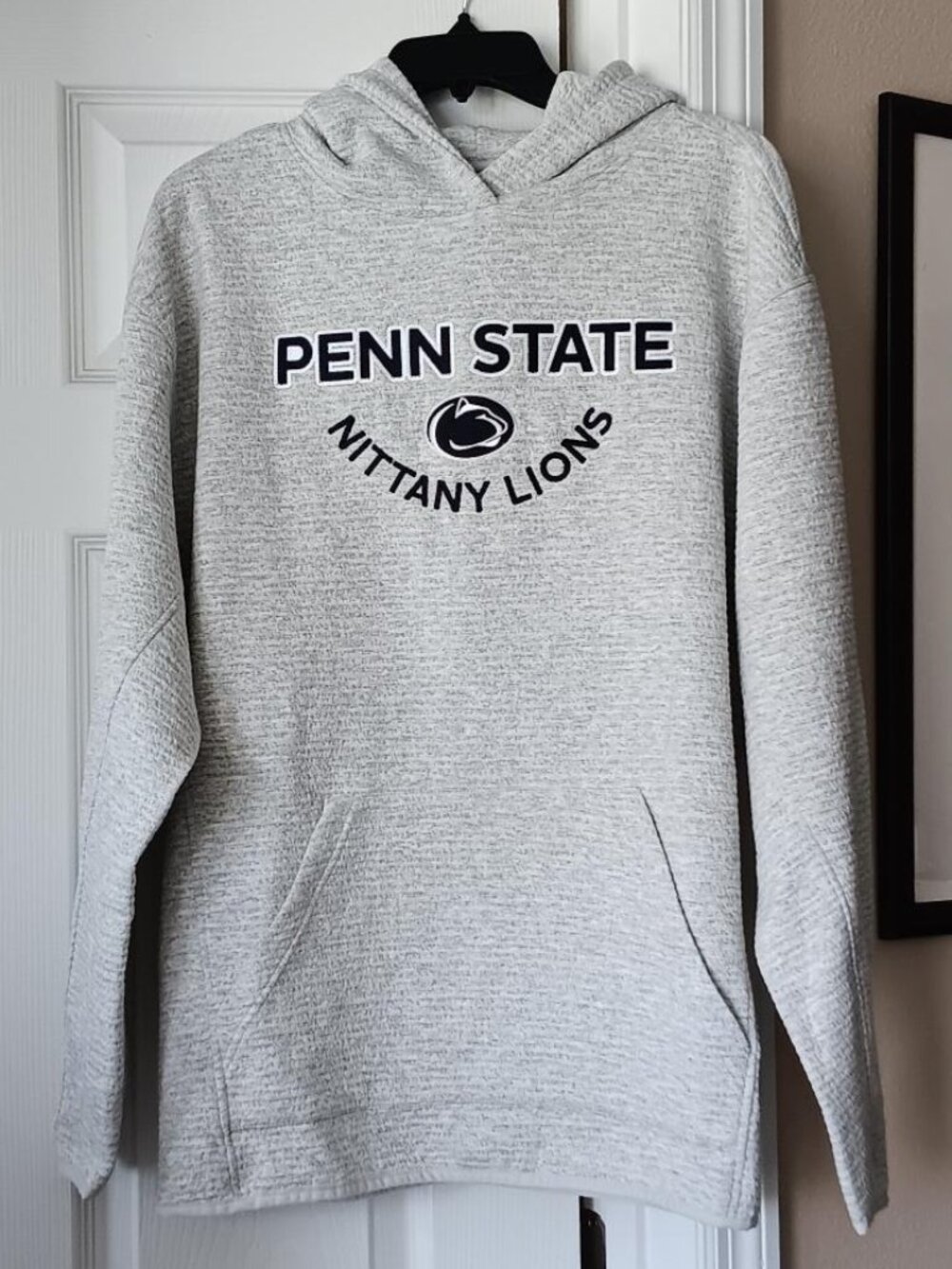 PENN STATE Nittany Lions Hoodie Sweatshirt Grey Heather Size L NEW